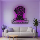 Cartel de metal LED personalizado de raza de perro, regalo para amantes de mascotas, decoración para sala de estar o entrada