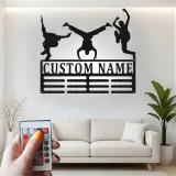 Cartel de metal personalizado con luz LED Breakdancer, regalo personalizado para bailarines, decoración de estudio de danza