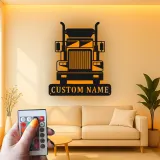 Insegna in metallo LED personalizzata per camion semi, regalo per camionisti, decorazione per garage o man cave 16