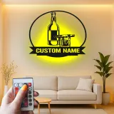 Cartel de metal LED de bar personalizado, regalo para entusiastas de bares en casa, decoración para man cave