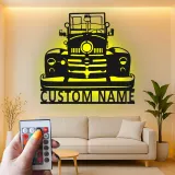 Personalisierte Vintage-Truck LED-Licht Metall-Wandkunst Geschenk für Auto-Enthusiasten Garagen-Dekor