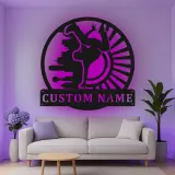 Décoration murale en métal personnalisée avec rétroéclairage LED de breakdance - Cadeau personnalisé pour les danseurs, décoration de studio de danse urbaine
