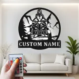 Custom ATV Rider Led Light Metal Wall Art Personalized Gift for Outdoor Enthusiasts Garage or Man Cave Decor