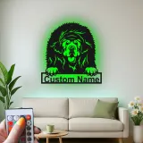 Tibet Mastiff Metall-Wandkunst | Personalisierte Hundeporträt LED-Leuchte | Geschenk für Tierliebhaber | Realistische Wohnkultur