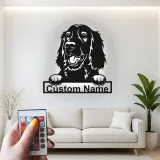 Décoration murale en métal LED personnalisée pour chien, cadeau pour les amoureux des animaux, décoration de salon ou de chambre