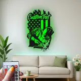 Cartel de metal LED personalizado para entusiastas de la soldadura, regalo para decoraciones de garaje o taller