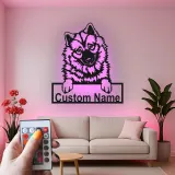 Cartel de metal LED personalizado de Pastor Alemán, regalo para amantes de los perros, decoración para la sala de estar