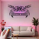 Custom Crab Led Light Metal Wall Art Personalized Coastal Gift for Beach Lovers Nautical Decor for Beach House