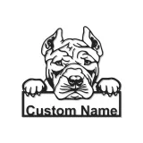 Panneau en métal LED personnalisé Pitbull | Art de silhouette de chien personnalisé | Cadeau pour amoureux des animaux | Décor moderne pour la maison