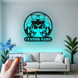 Panneau LED Phoroptère Personnalisé | Décoration murale Optométriste Personnalisée | Décor de clinique oculaire en métal | Cadeau pour médecin