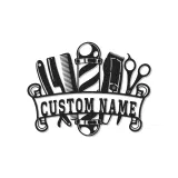 Custom Barber Shop Led Light Metal Wall Art Personalized Gift for Barbers Salon Decor