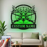 Panneau en métal de chasse à l'élan | Décoration murale personnalisée avec rétroéclairage | Cadeau personnalisé pour chasseur | Décor de chalet et de lodge