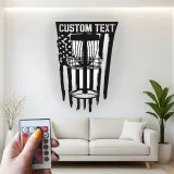 Custom Disc Golf Basket Led Light Metal Wall Art Gift for Disc Golf Enthusiast Game Room Decor