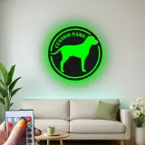 Personalisierte Labrador Retriever LED-beleuchtete Metall-Wandkunst – Geschenk für Hundeliebhaber