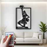 Personalisierte Cheerleader LED-beleuchtete Metall-Wandkunst – Geschenk für Cheer-Teamzimmer oder Spielzimmer-Deko