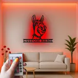 Cartel de metal LED personalizado Burro Regalo rústico para decoración del hogar para amantes de los animales 1