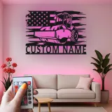 Panneau Métallique Routeur Personnalisé | Art LED de Construction Personnalisé | Cadeau pour Opérateur de Machinerie Lourde | Décoration de Garage Industrielle
