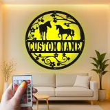 Cartel LED personalizado de unicornio | Arte mural de metal con nombre a medida | Decoración mágica para guardería y habitación infantil | Regalo para amantes de la fantasía