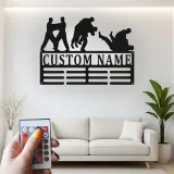 Insegna in metallo personalizzata LED Judo Grappling Regalo per Arti Marziali Decorazione per Palestra o Dojo