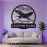 Personalized Heron LED Sign | Custom Metal Wall Art | Outdoor Garden & Patio Decor | Japandi Nature Lover Gift