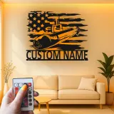 Custom Submarine Metal Sign | Personalized Navy LED Wall Art | Patriotic Veteran Home Decor | US Military Gift
