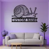 Personalized Snail LED Sign | Custom Metal Garden Art | Outdoor Nature Lover Gift | Whimsical Yard Decor