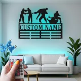 Custom Judo Martial Arts Led Light Metal Wall Art Personalized Gift for Martial Artists Gym or Dojo Decor