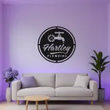 Insegna Logo Idraulico Personalizzata | Arte in Metallo LED per Laboratorio | Decorazione Industriale con Rubinetto e Ingranaggio | Regalo Personalizzato per Man Cave