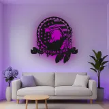 Custom Eagle American Flag Led Light Metal Wall Art Patriotic Gift for Veterans Office or Living Room Decor