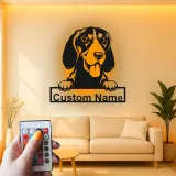 Custom Beagle Led Light Metal Wall Art Personalized Dog Lover Gift Living Room Pet Decor 3