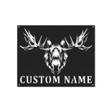 LED Moose Head Metal Sign | Custom Wildlife Wall Art | Personalized Rustic Cabin & Lodge Decor | Hunter Gift Idea