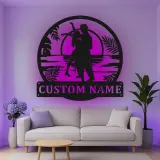 Personalisiertes LED-Licht Metallschild Romantischer Tanz - Geschenk für Paare im Schlafzimmer oder Wohnzimmer