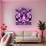 Cartel de metal personalizado con casco de buzo, regalo iluminado LED para amantes del mar