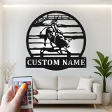Arte de metal de jinete de toro de rodeo | Cartel LED de vaquero personalizado | Decoración y regalo de rancho western personalizado