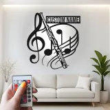 Personalized Flute LED Metal Sign | Custom Music Note Wall Art | Musician Name Decor | Gift for Band Room