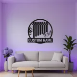 Letrero de flauta de pan personalizado | Arte mural metálico LED | Decoración a medida con nombre para músicos | Iluminación para estudio y sala