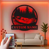 Décoration murale en métal LED personnalisée pour maison de lac