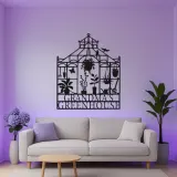 Panneau personnalisé pour serre avec LED | Décoration murale en métal sur mesure pour le jardin | Cadeau pour mamie jardinière | Déco murale