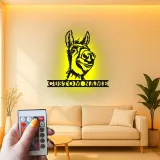 Cartel de metal LED personalizado Burro Regalo rústico para decoración del hogar para amantes de los animales 1