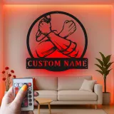 Cartel LED de micrófono personalizado | Decoración de estudio de grabación personalizada | Arte mural de músico y regalo para cantantes