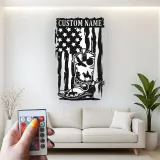 Personalisierte Cowboy-Stiefel LED-Metall-Wandkunst – Western-Geschenk für Ihn, rustikale Man-Cave-Deko