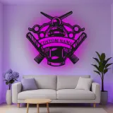 Insegna in metallo LED per Barber Shop Personalizzata Regalo per Barbieri Decorazione per Salone