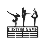 Insegna LED personalizzata per ginnastica | Arte murale in metallo personalizzata | Regalo per ginnasta per cameretta ragazza | Decorazione murale atleta