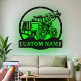 Custom Bulldozer Led Light Metal Wall Art Personalized Gift for Construction Enthusiast Garage or Office Decor 2