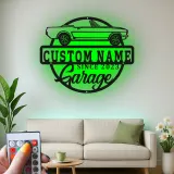 Custom Classic Car Led Light Metal Wall Art Personalized Garage Gift for Him Man Cave Decor 5