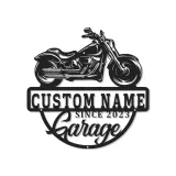 Décoration murale en métal LED personnalisée pour moto, cadeau de garage pour lui, décoration de man cave 1