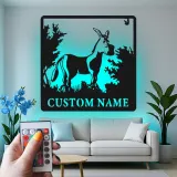 Cartel de metal LED personalizado Burro Regalo rústico para decoración del hogar para amantes de los animales