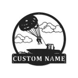 Custom Parasailing Metal Wall Art | Personalized LED Name Sign for Beach House | Nautical Boat & Lake Cabin Decor