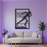 Personalized Runner Metal Sign | LED Track and Field Wall Art | Custom Sprinter Name Decor | Gift for Athlete