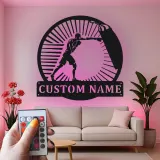 Custom Boxer Led Light Metal Wall Art Personalized Gift for Boxing Enthusiasts Gym or Man Cave Decor